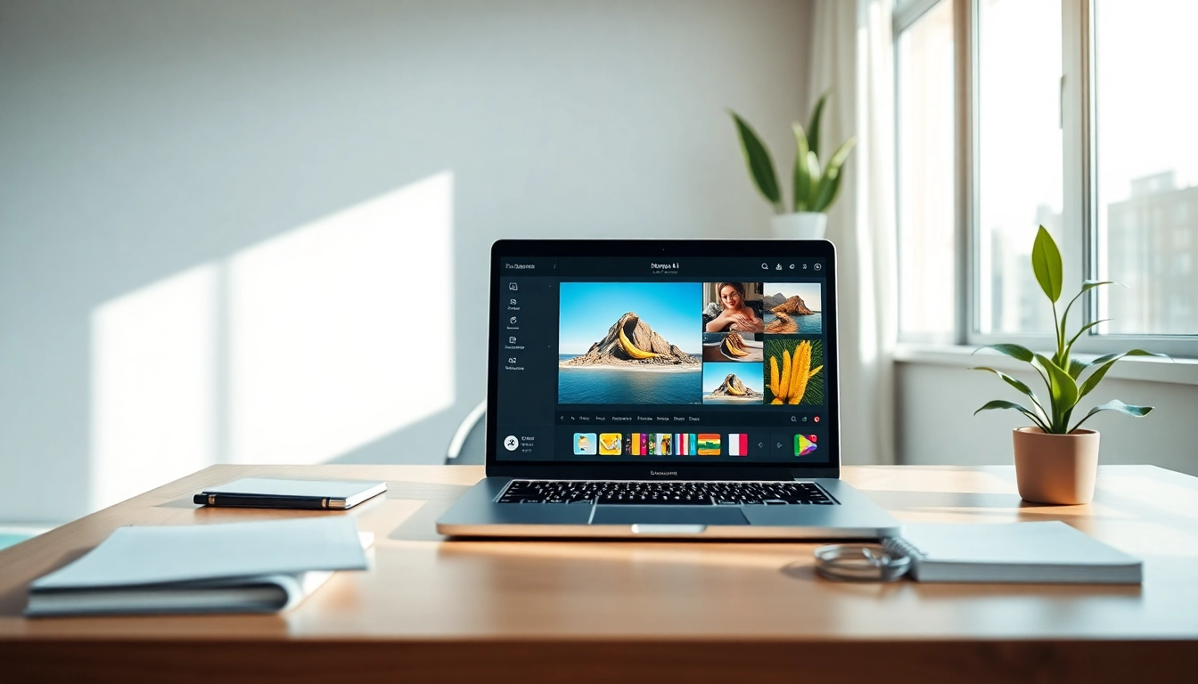 Nano banana AI image editor in a modern digital workspace showcasing vibrant photo editing capabilities.