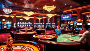 Experience the thrilling atmosphere of luxury gambling with link to w88 at vibrant casino tables.