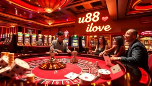 Experience the thrill of u888 love with dynamic casino games and joyful players at a luxurious casino scene.