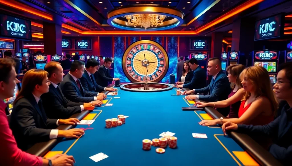 Engage in high-stakes excitement at KJC COM casino with vibrant tables and thrilling gameplay.
