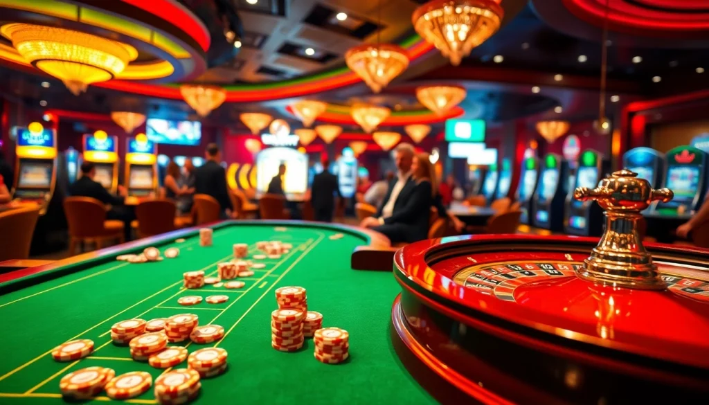 S8 gamers enjoying high-stakes poker and roulette at a luxurious casino.