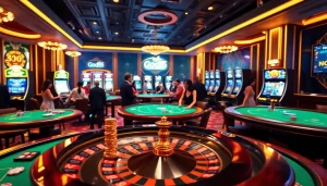 Experience thrilling gameplay at god55 casino with luxurious poker tables and slot machines.