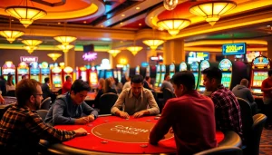 Engaging players at exciting online casinos Canada in a vibrant casino setting.