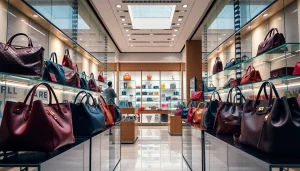 레플리카사이트에서 쇼핑하는 모습과 고급스러운 핸드백들