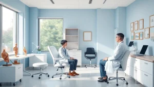 福岡の包茎手術のための快適なカウンセリングルーム。信頼と専門性を示します。