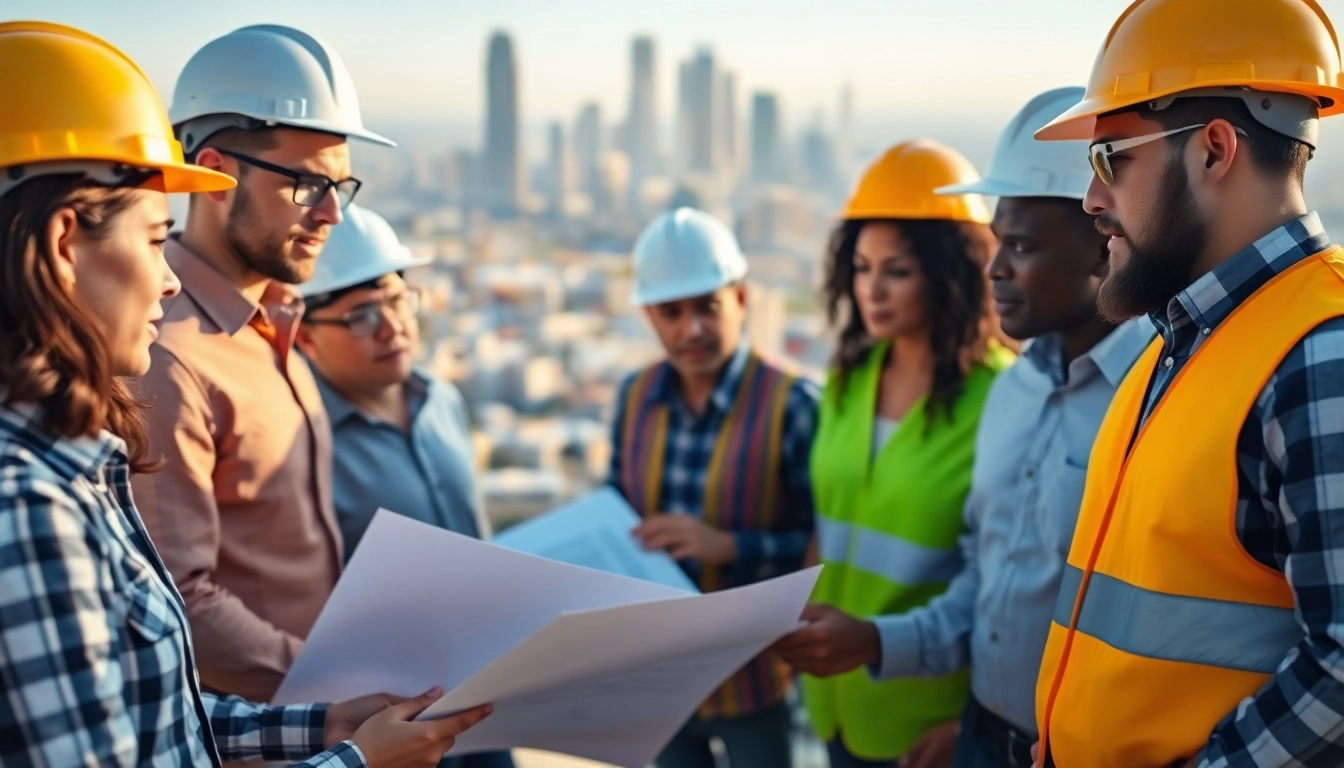 Southern California contractors association highlights a diverse construction team collaborating on a project.