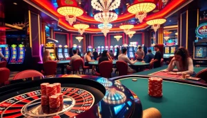 Experience adrenaline at a luxurious s88vip casino scene with poker games and vibrant slots.