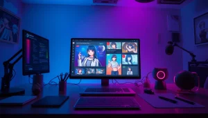 Dynamic representation of an NSFW AI image generator interface showcasing innovative digital art technology.