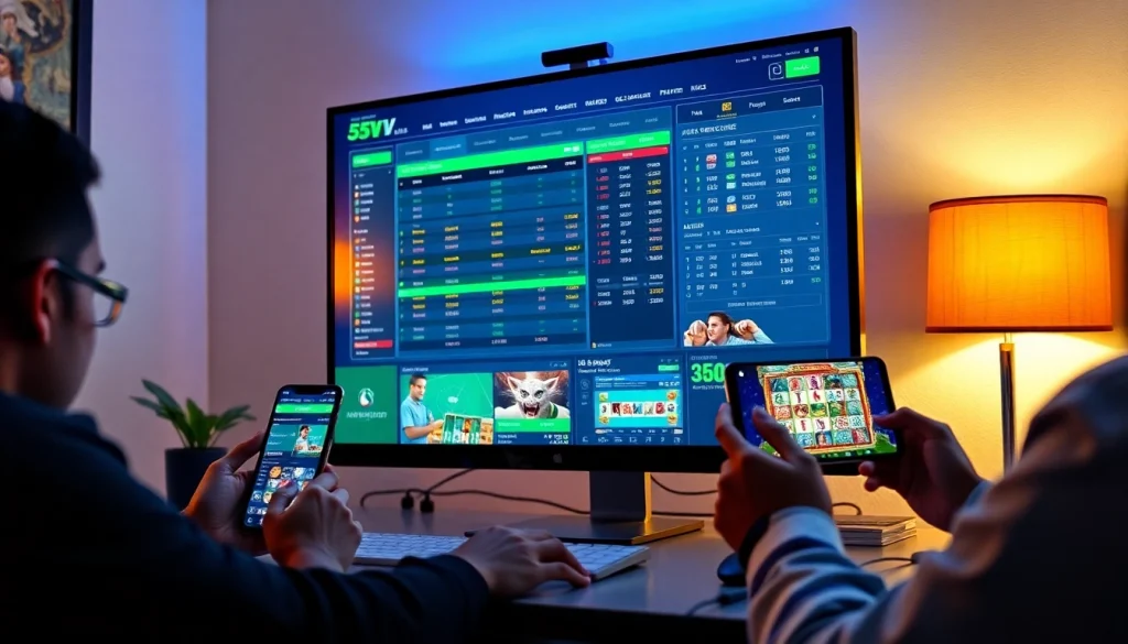 Dynamic online gambling interface showcasing 5V5V features for a thrilling user experience.