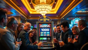 Putar Olympus 1000 Slot untuk kemenangan mendebarkan di latar kasino yang hidup.