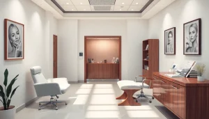 美容整形クリニックおすすめ口コミ＆評判情報に焦点を当てた、落ち着いたクリニック環境を示す画像。