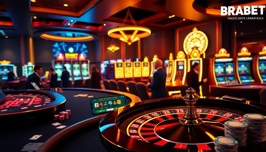 Experience the thrill of BRABET online betting with vibrant casino visuals and engaging gameplay.