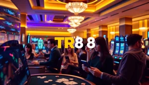 Engaging players enjoying TR88 online gaming experience with vibrant atmosphere.