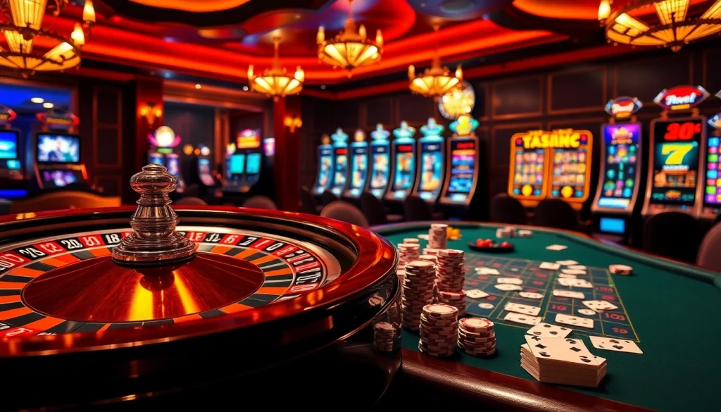 Engage in thrilling gameplay with apk jaya on vibrant casino tables filled with cards and chips.