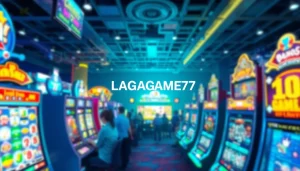 LAGAGAME77 engaging gaming experience with vibrant slot machines and dynamic visuals.