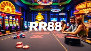 Experience RR88 online gambling action with vibrant slot machines and poker excitement.