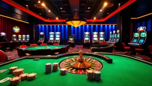 Play exciting casino games at SODO with vibrant betting tables and colorful chips.