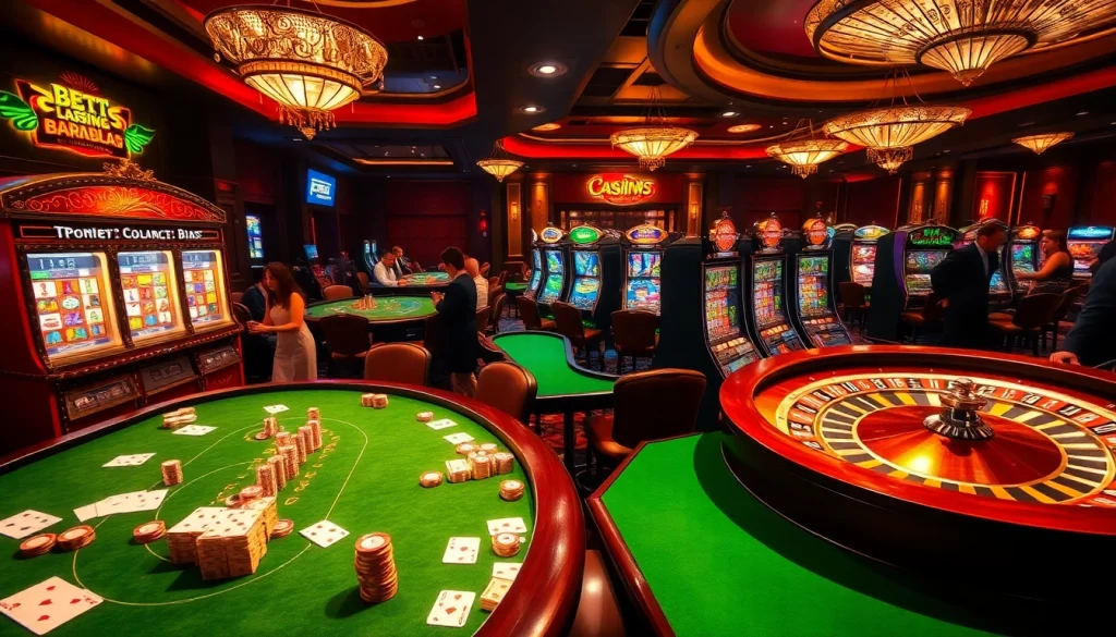 Engaged gamblers enjoying a high-stakes game at https://f8bet.ventures/ in a luxurious casino atmosphere.
