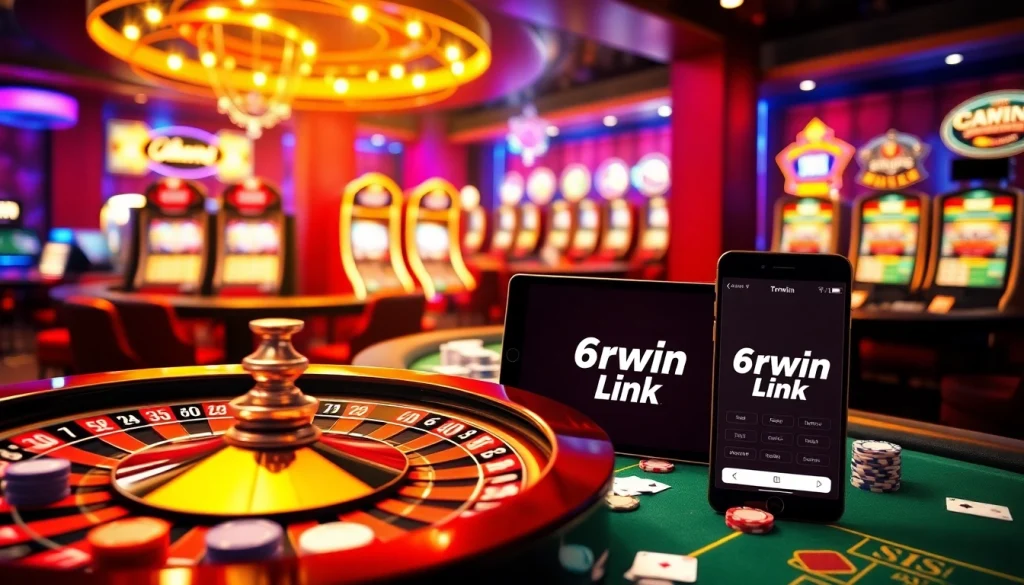Experience the excitement of 6rwin Link with vibrant casino tables and engaging game interfaces.