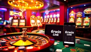 Experience the excitement of 6rwin Link with vibrant casino tables and engaging game interfaces.