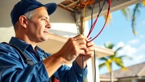 Electrician apprenticeship hawaii training program showcased by a professional electrician at work.