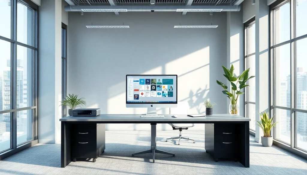 屏幕上显示 WPS Office 套件的现代化办公工作区。