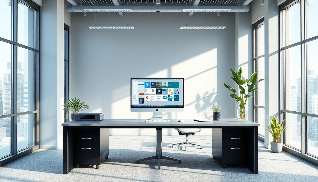 屏幕上显示 WPS Office 套件的现代化办公工作区。