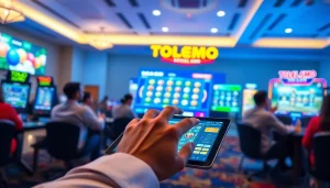 Pengalaman permainan daring yang menarik digambarkan dengan elemen Togel Sumo, menampilkan kegembiraan dan interaksi.