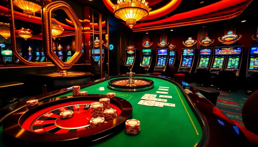 Players engaging in a thrilling casino game with tt 88-themed poker chips and cards on a luxurious table.