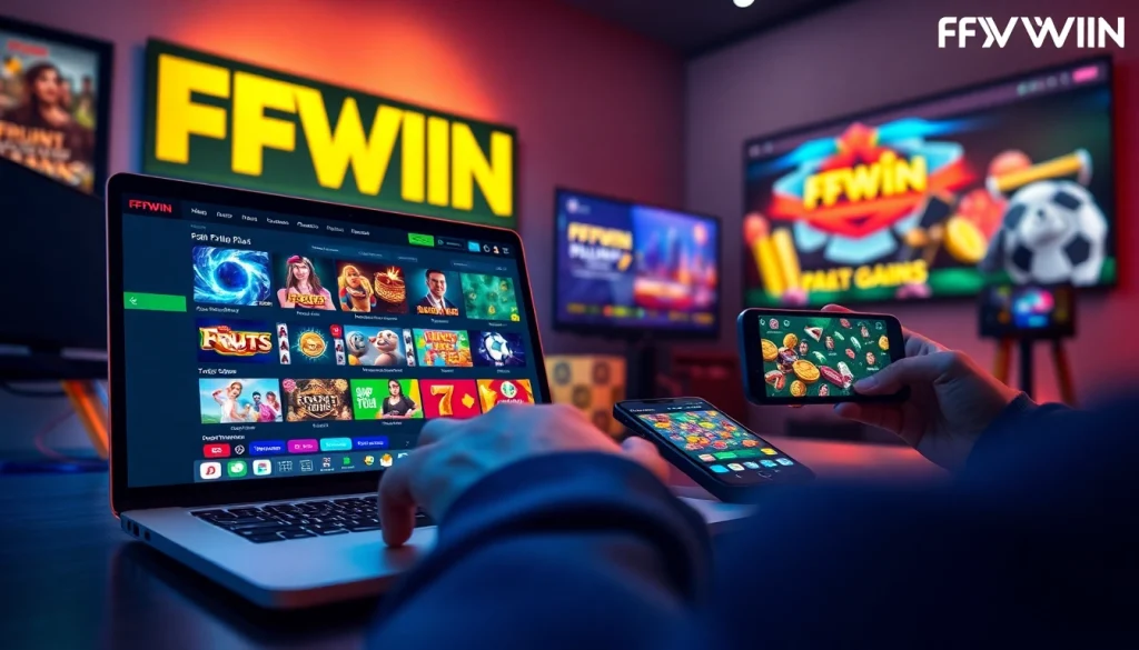 Engaging user experience on FFWIN showcasing online betting excitement.