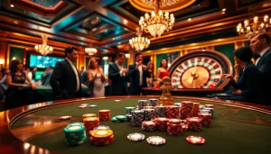 Người chơi tham gia poker cược cao trên bàn casino sang trọng mang thương hiệu BetVIP.