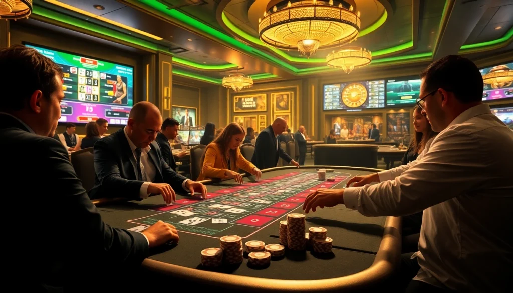Experience the thrill of gambling at https://uu88joli.com/ with players at a blackjack table.