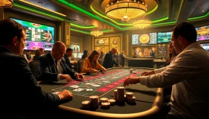 Experience the thrill of gambling at https://uu88joli.com/ with players at a blackjack table.