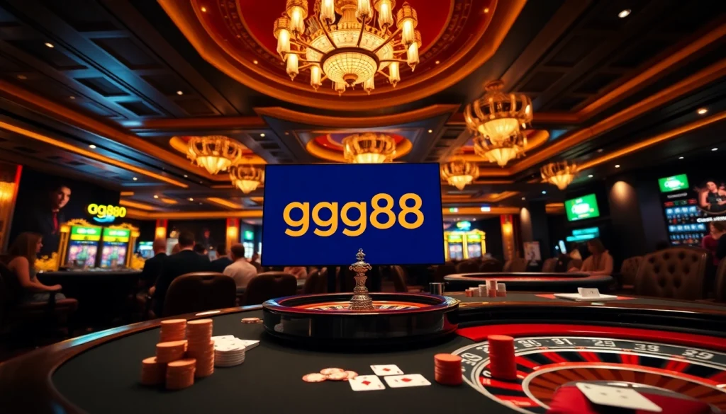 Experience the thrill of gambling at gg88 with vibrant casino tables and exciting gameplay.