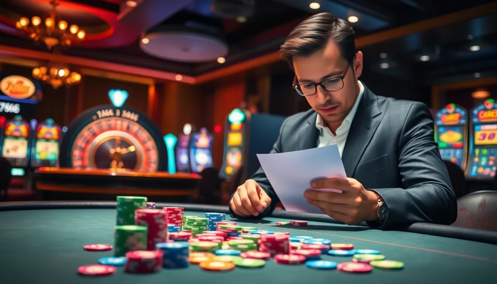 Engage with the excitement of BDTK666 at a vibrant casino table full of poker chips and a roulette wheel.