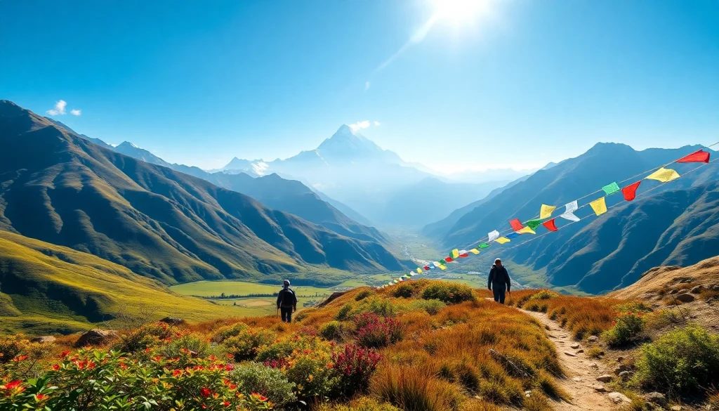 Manaslu circuit trekking with stunning views of Mount Manaslu and lush landscapes.
