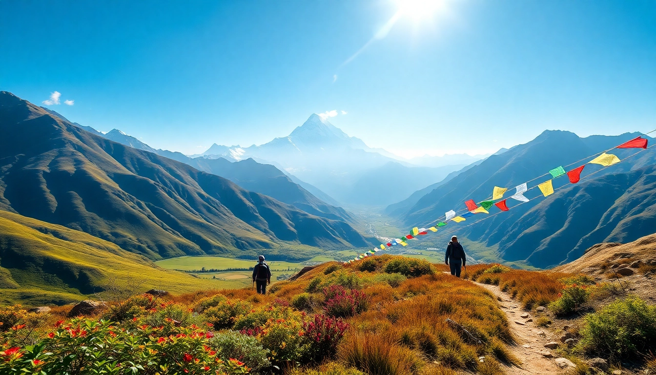 Manaslu circuit trekking with stunning views of Mount Manaslu and lush landscapes.