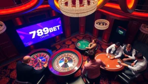 Experience thrilling games at 789BET's vibrant casino tables filled with excitement.