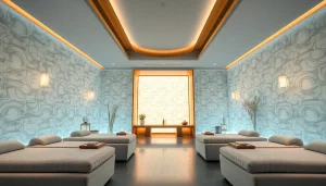 静かな雰囲気とエレガントな装飾を備えた京都のソープランドの豪華な内装。