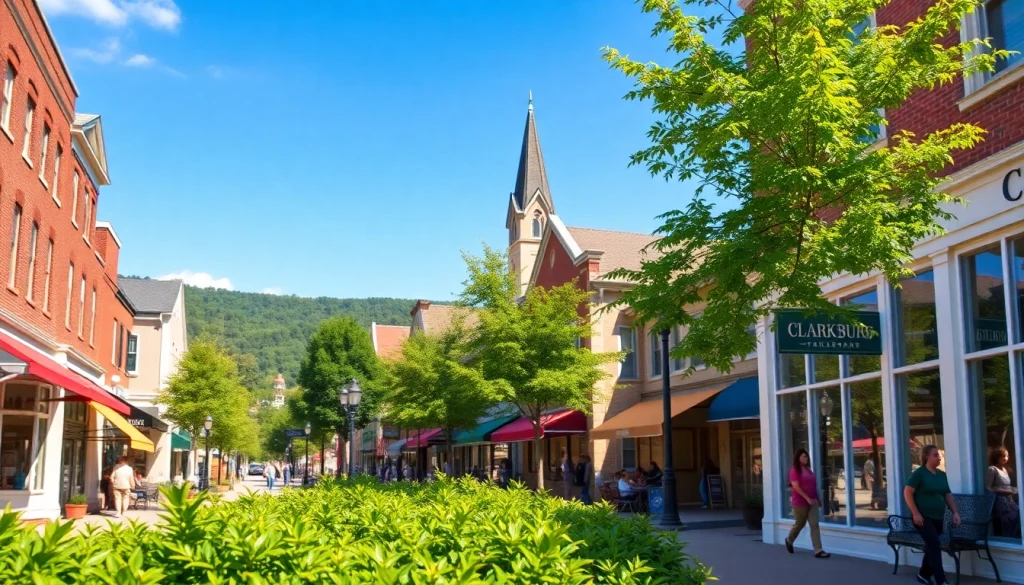 Explore Clarksburg’s lively downtown with charming storefronts and vibrant community scenes.