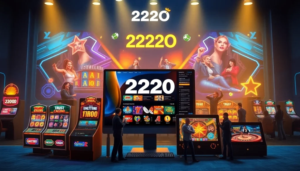 Engaging online betting experience on 222O platform showcasing vibrant slots and live tables.