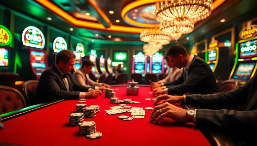 Engage with the hidden wiki official as you strategize at a luxurious poker table in an upscale casino.