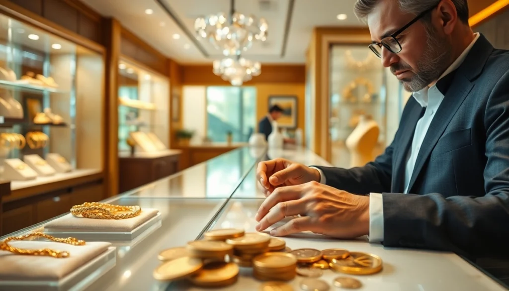 Negozio di compro oro roma con professionista che valuta oro e argento.