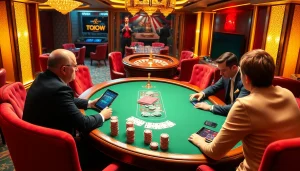 Experience thrilling gameplay at KJC with vibrant casino visuals and high-stakes poker action.