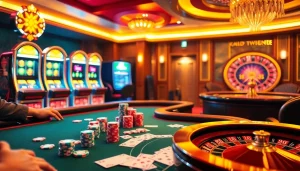Experience the excitement of game bài 88BET with vibrant poker tables, colorful chips, and neon slots.