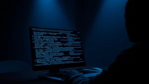 The Hidden Wiki display on a dark web interface, showcasing .onion links amid a secure browsing environment.