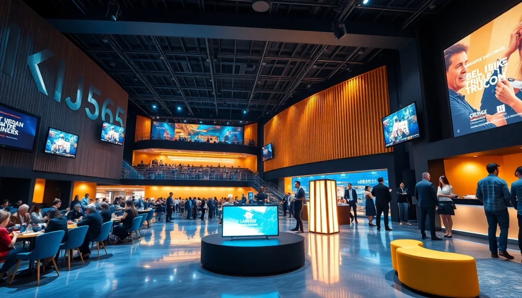 KJC365 vibrant entertainment hub showing diverse cultural performances and networking opportunities.