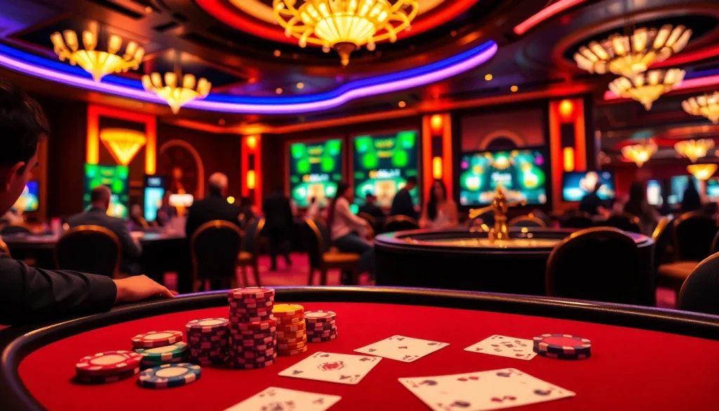 Experience thrilling moments at https://go99.observer/ with poker chips and vibrant casino elements.