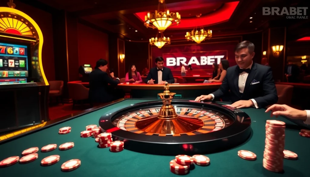Experience the thrill of gaming with BRABET's vibrant casino ambiance filled with excitement and professionalism.