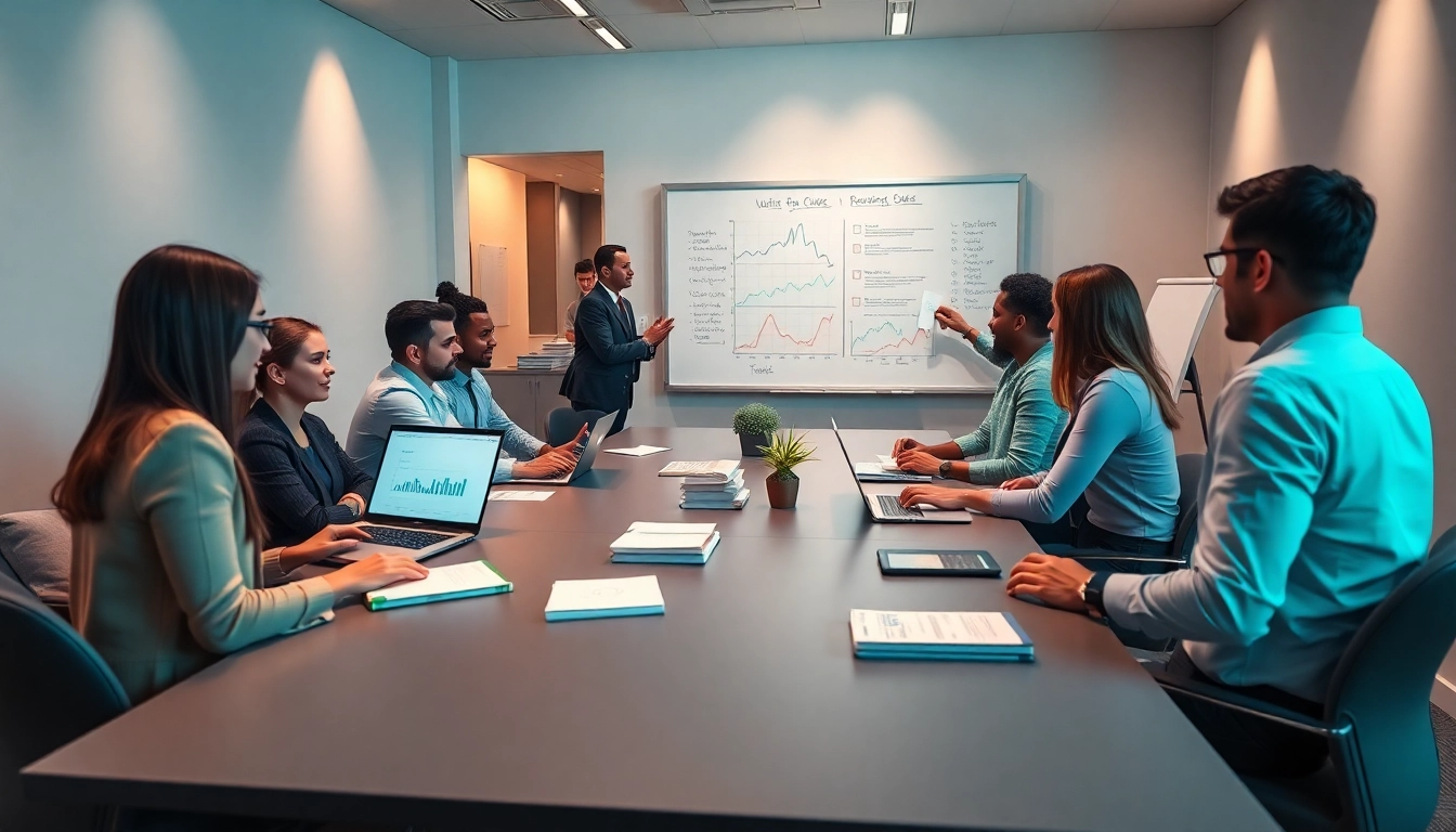 Profesjonalne usługi księgowe w nowoczesnym biurze, podkreślające Usługi księgowe z profesjonalistami współpracującymi w biznesie.